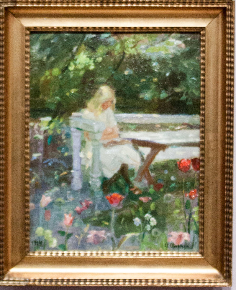 Uma menina no jardim no verão - Anna Ancher