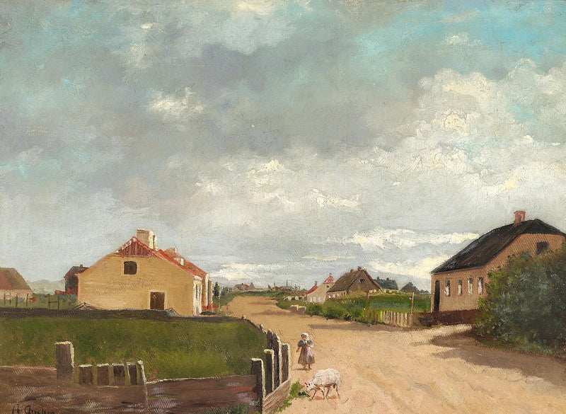 Uma garota em uma rua de Skagen. - Anna Ancher