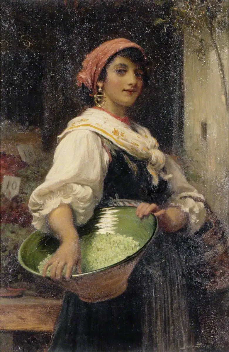 Uma garota do mercado veneziano - Luke Fildes