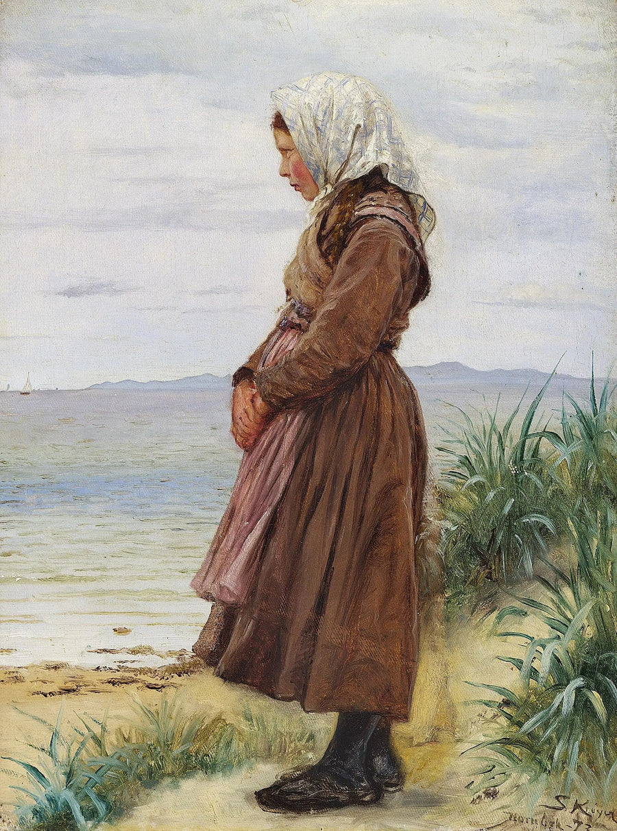 Uma garota na praia. Hornbæk. - Peder Severin Krøyer