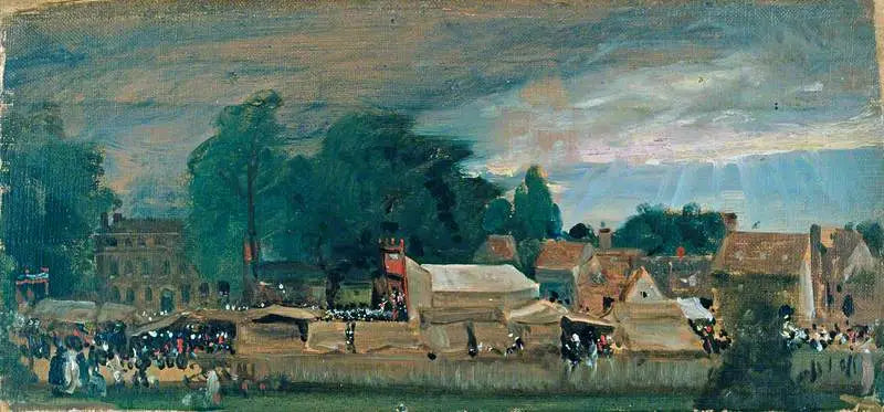 Uma feira de vila (provavelmente em East Bergholt) - John Constable