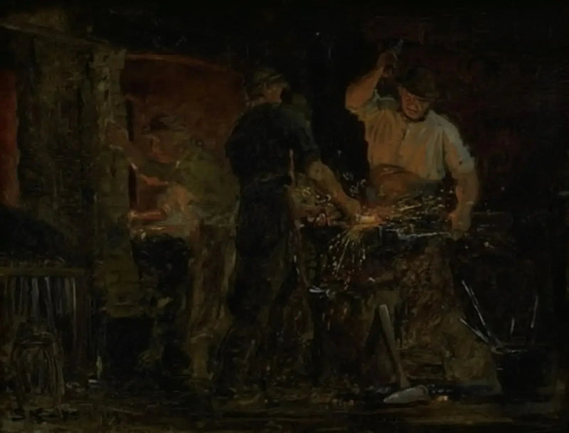 Uma forja em Hornbæk - Peder Severin Krøyer