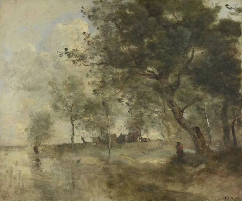 Uma enchente - Jean-Baptiste Camille Corot