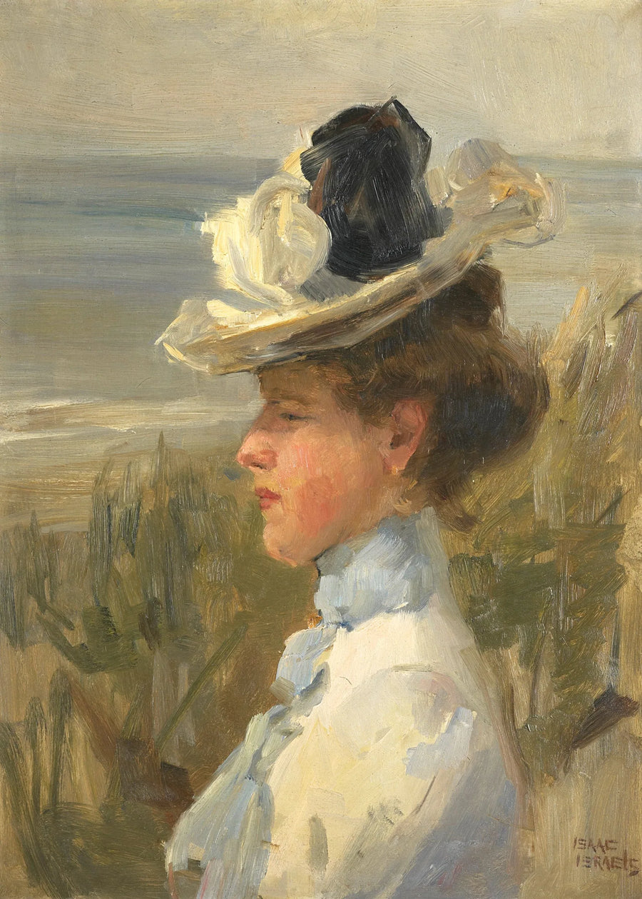 Uma jovem mulher contemplando o mar - Isaac Israëls