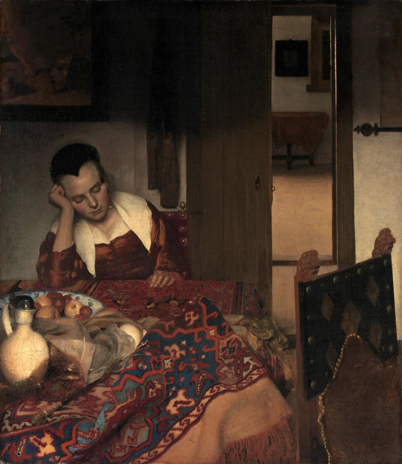 Uma jovem adormecida - Johannes Vermeer