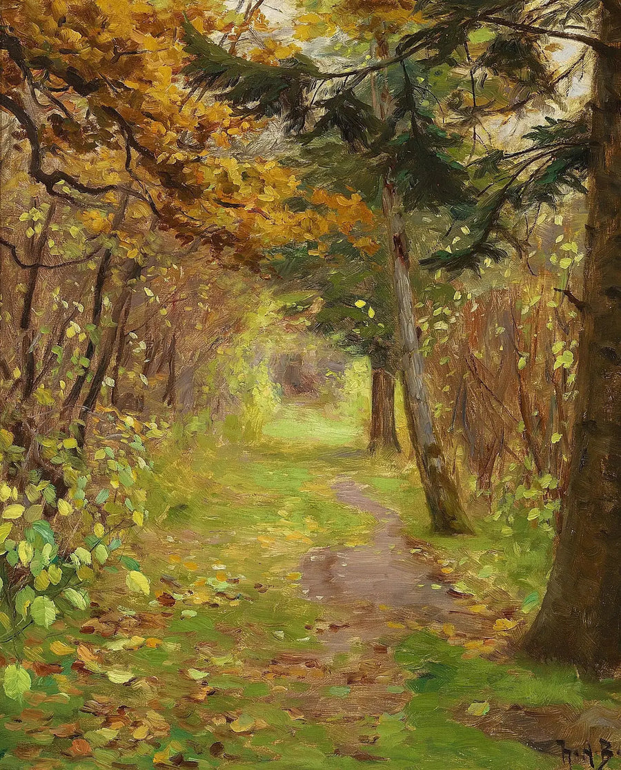 Um dia de outono na floresta. - H. A. Brendekilde