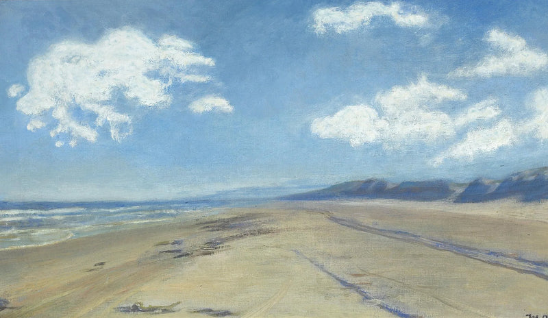 Une journée d'été à Skagen Sønderstrand. - Michael Peter Ancher