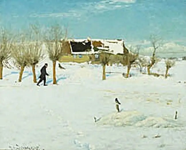 Um dia de inverno no campo. - H. A. Brendekilde