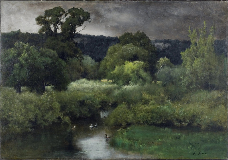 Um dia cinzento e sombrio - George Inness