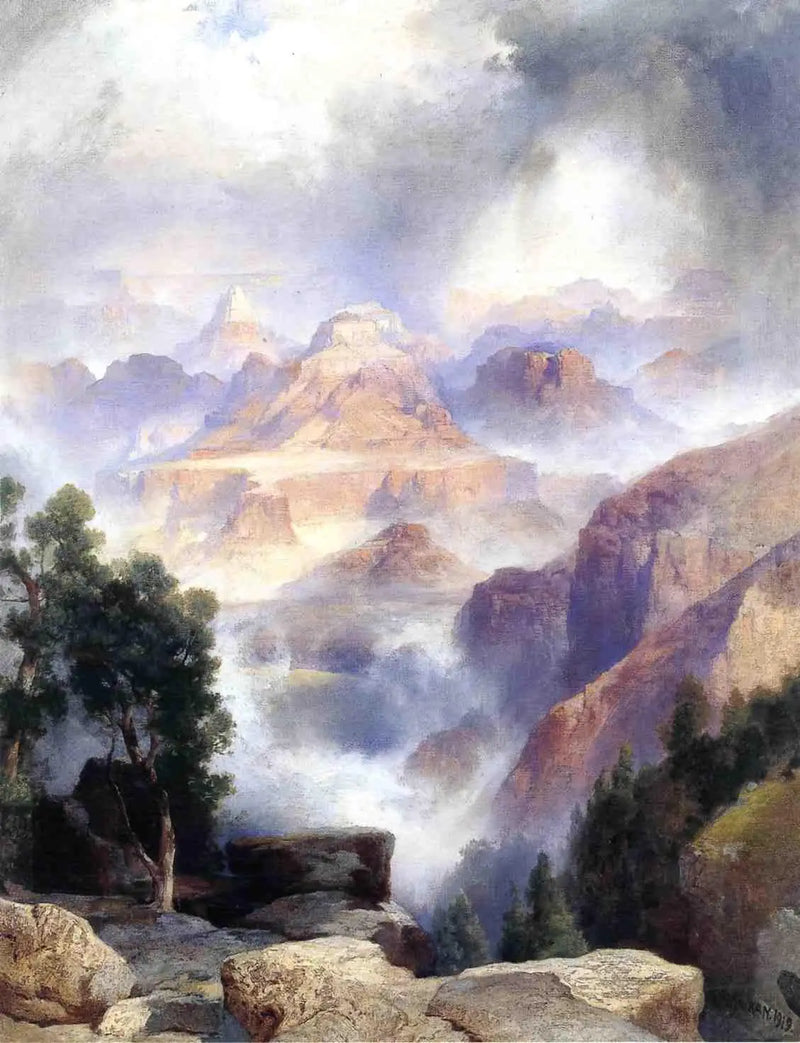 Um dia chuvoso, Grand Canyon - Thomas Moran