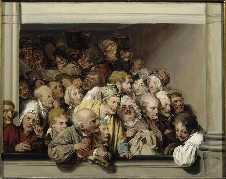 Uma cabine, um dia de espetáculo gratuito - Louis-Léopold Boilly
