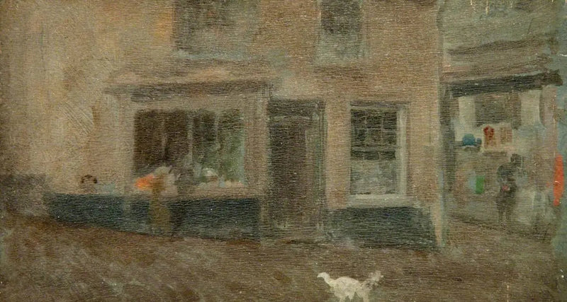 Uma nota cinza: Rua da Vila, janeiro - James Abbott McNeill Whistler
