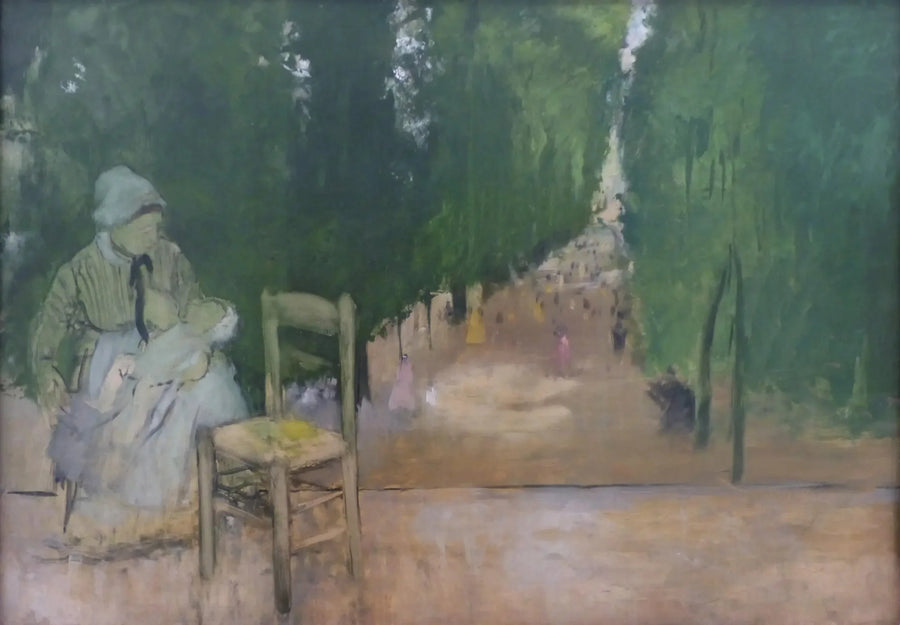 Uma ama no jardim de Luxemburgo - Edgar Degas