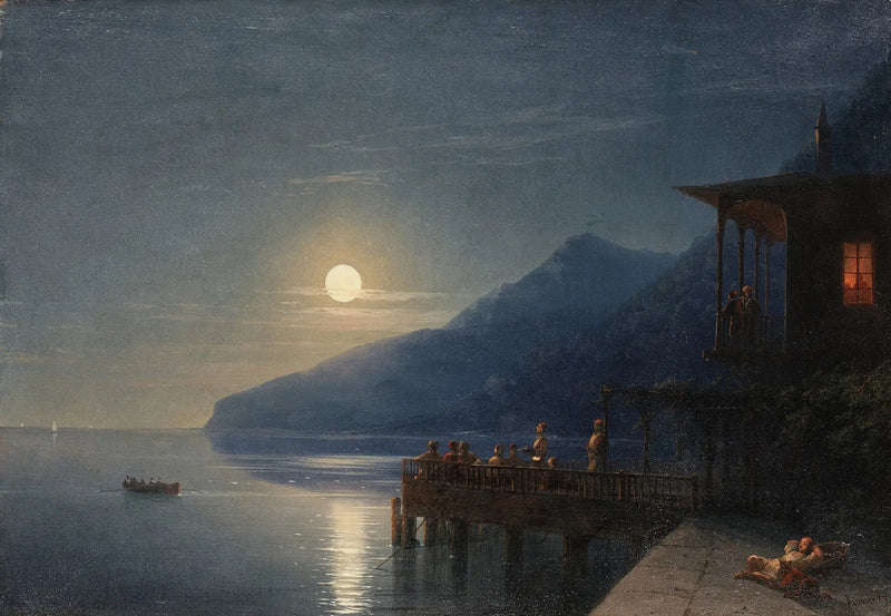 Uma noite ao luar na costa da Crimeia - Ivan Aivazovsky