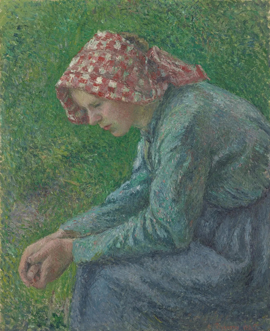 Uma camponesa sentada - Camille Pissarro