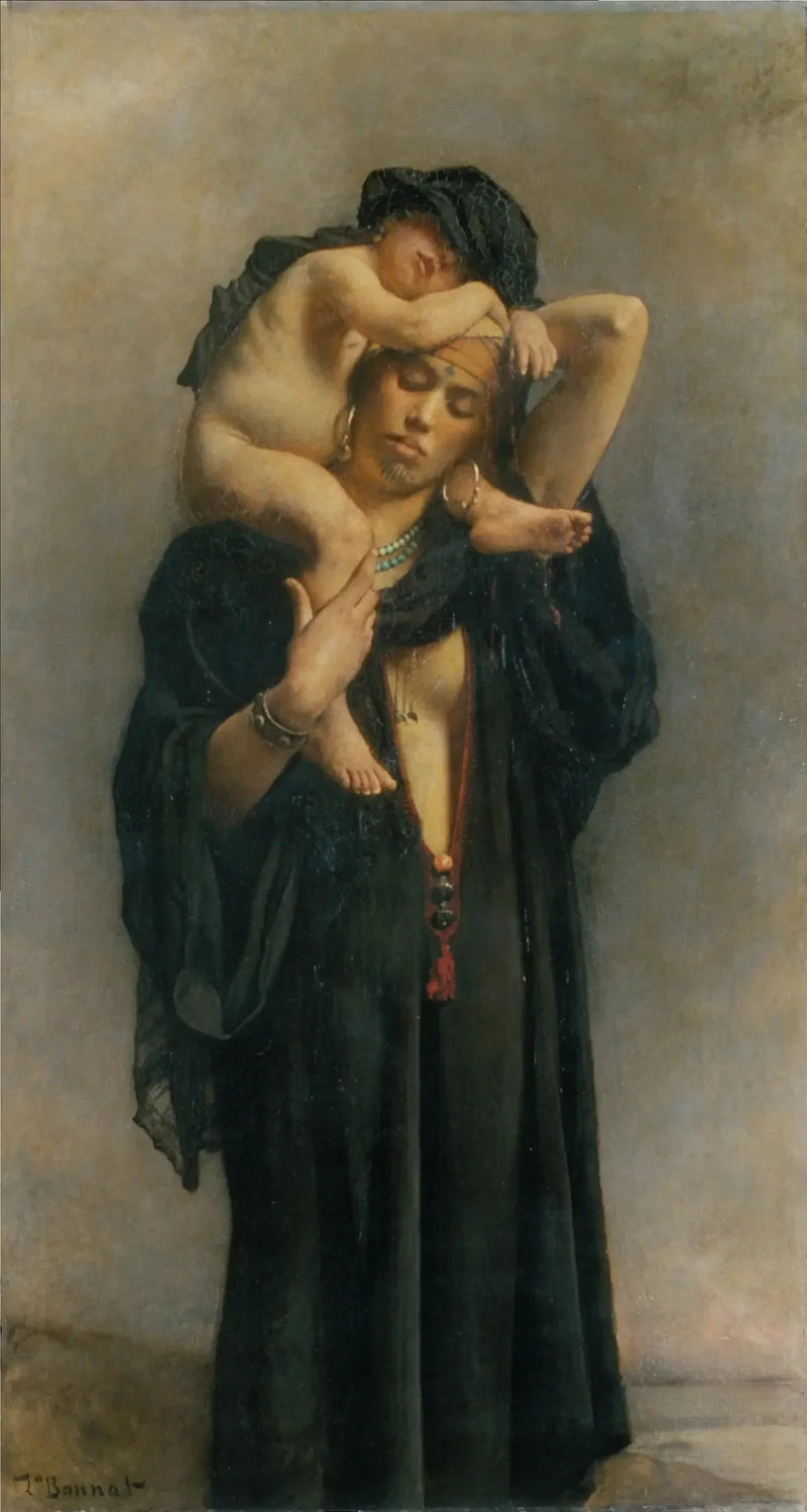 Uma camponesa egípcia e seu filho - Léon Bonnat