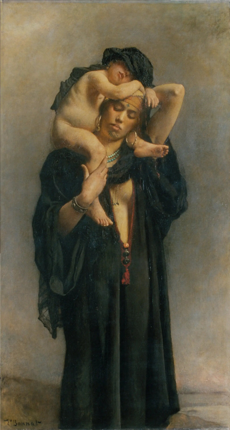 Uma camponesa egípcia e seu filho - Léon Bonnat
