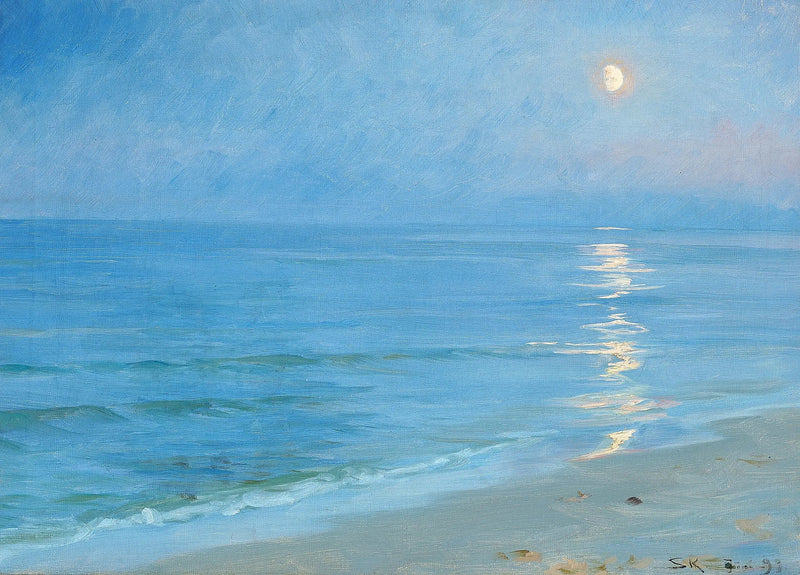 Uma praia de Skagen ao luar - Peder Severin Krøyer