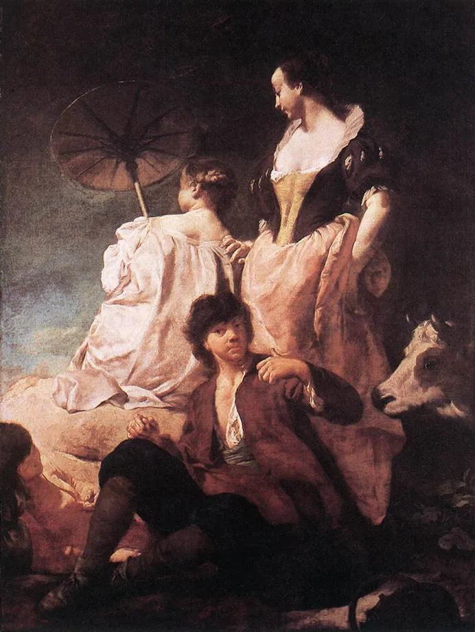Um passeio no campo - Giovanni Battista Piazzetta