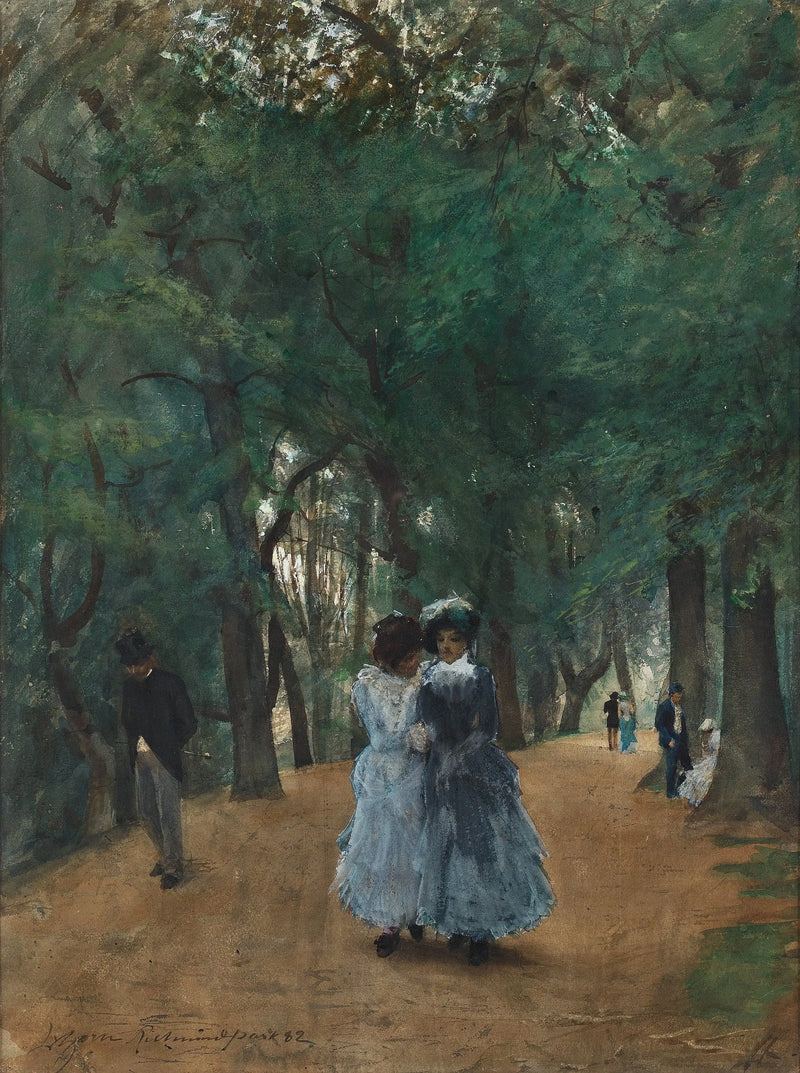 Um passeio no parque - Anders Zorn