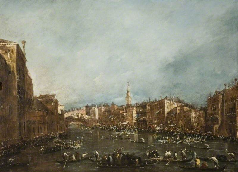Uma regata no Grande Canal, Veneza - Francesco Guardi