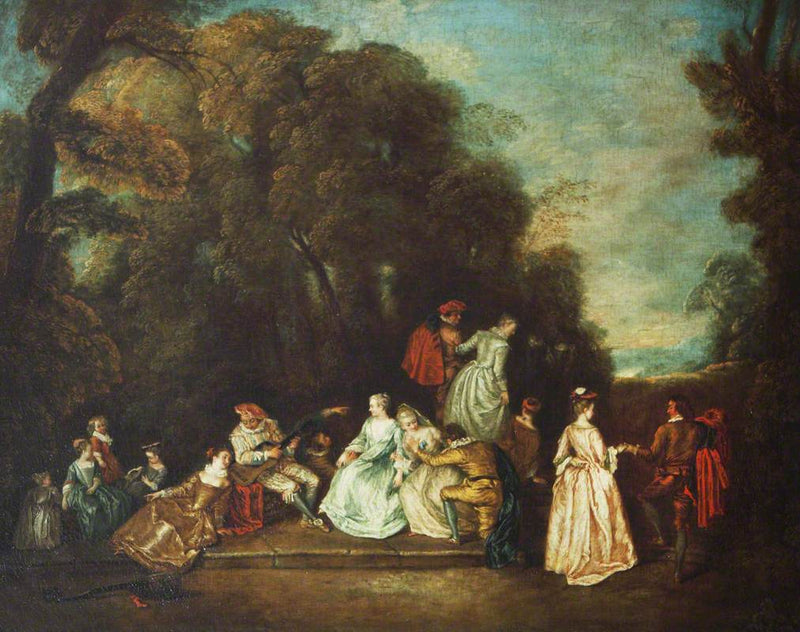 Um encontro no parque - Antoine Watteau