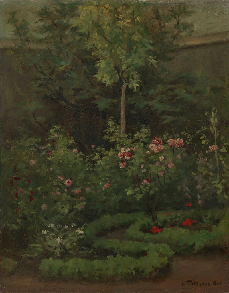 Um roseiral - Camille Pissarro