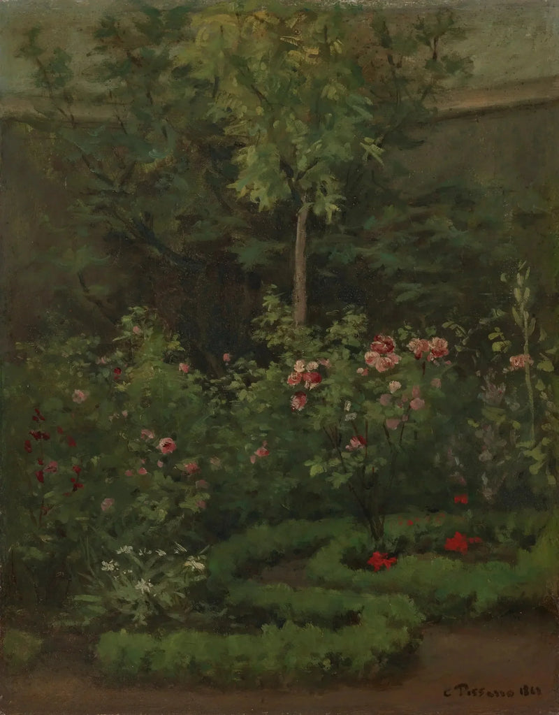 Um roseiral - Camille Pissarro