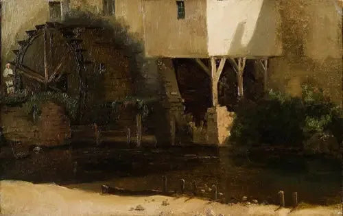 Uma roda de moinho - Jean-Baptiste Camille Corot