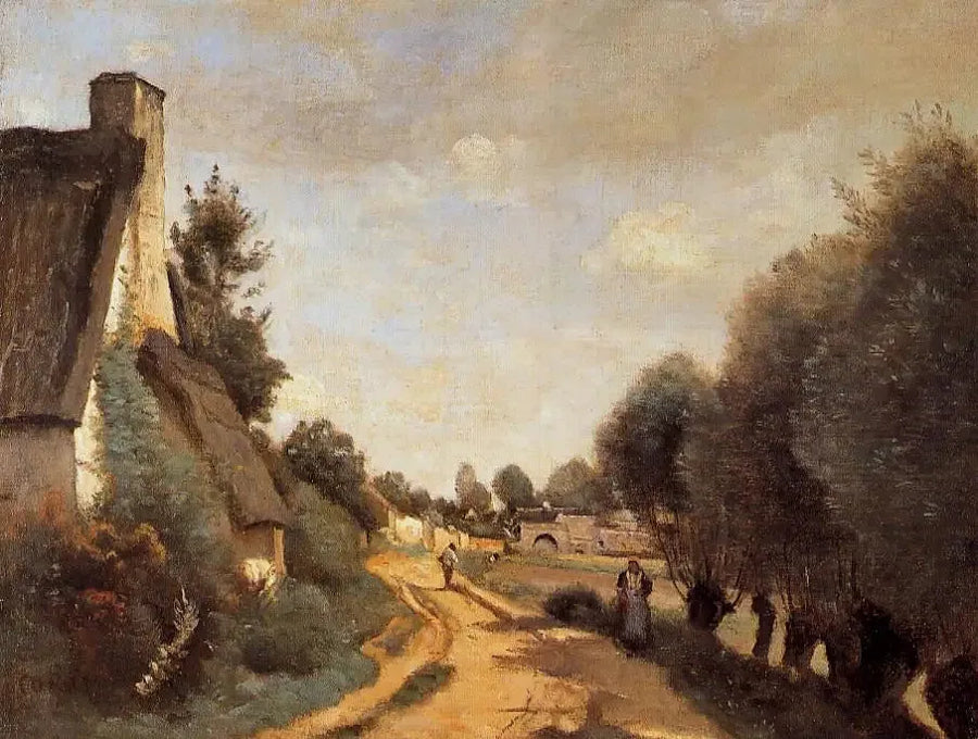 Uma estrada perto de Arras - Jean-Baptiste Camille Corot