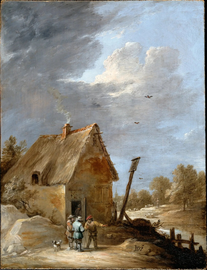 Uma estrada perto de uma cabana - David Teniers o Jovem