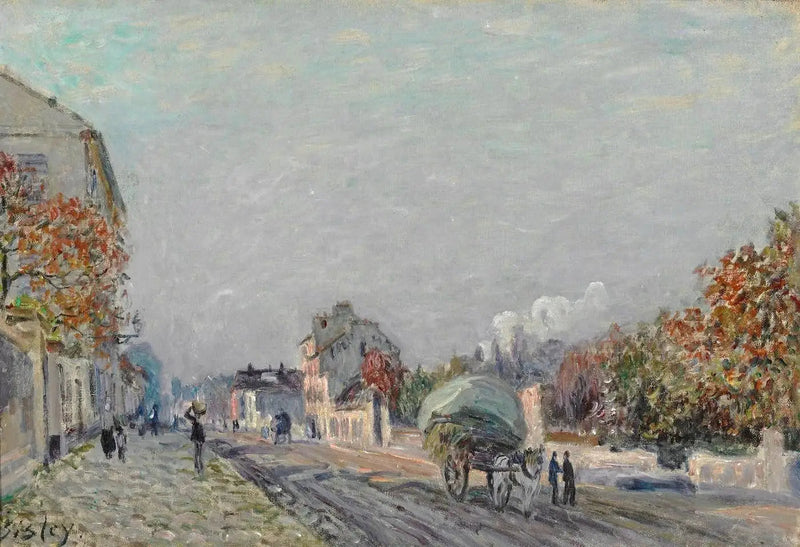 Uma rua em Marly - Alfred Sisley