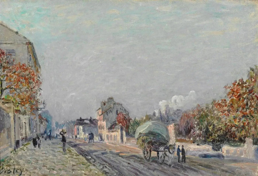 Uma rua em Marly - Alfred Sisley
