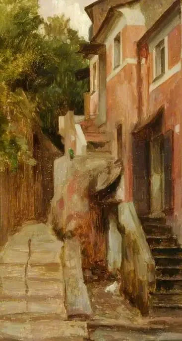 Uma rua de Lerici, Itália - Frederic Leighton