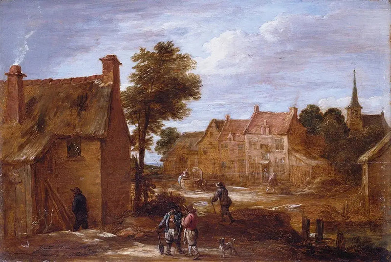 Uma rua de vila - David Teniers, o Jovem