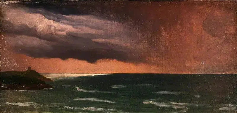 Uma cena costeira, Irlanda: efeito de tempestade - Frederic Leighton