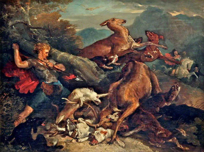 Uma cena de caça - Edwin Henry Landseer