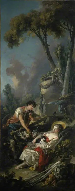 Uma cena pastoral («A Jardineira Adormecida») - François Boucher