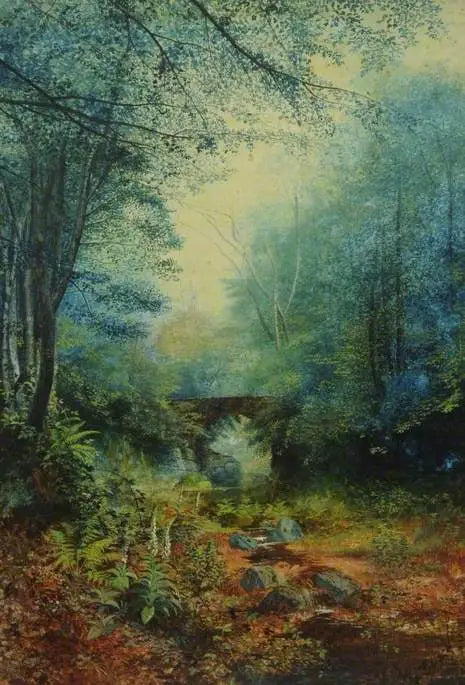 Um vale arborizado - John Atkinson Grimshaw