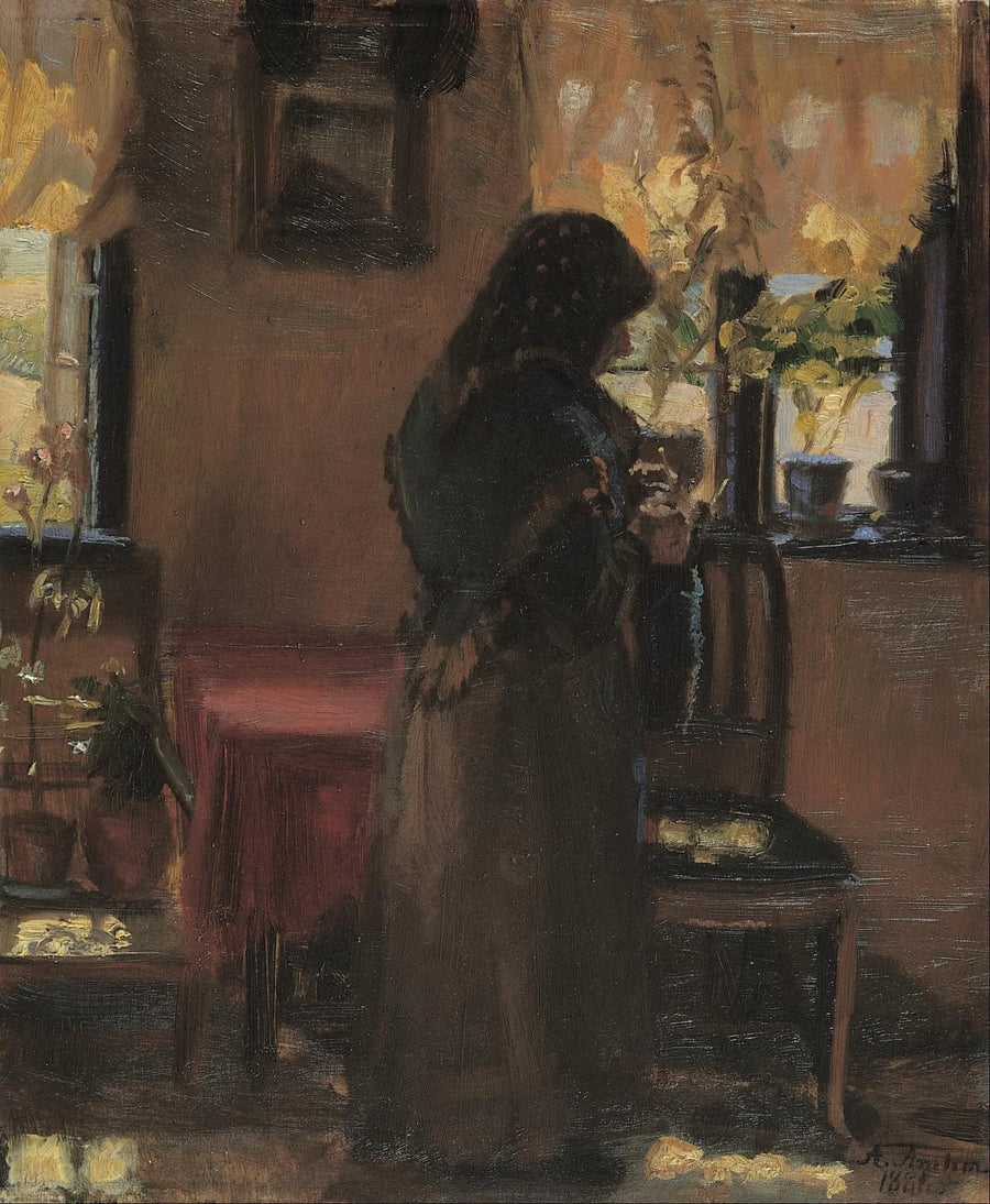 Uma idosa em seu quarto. - Anna Ancher