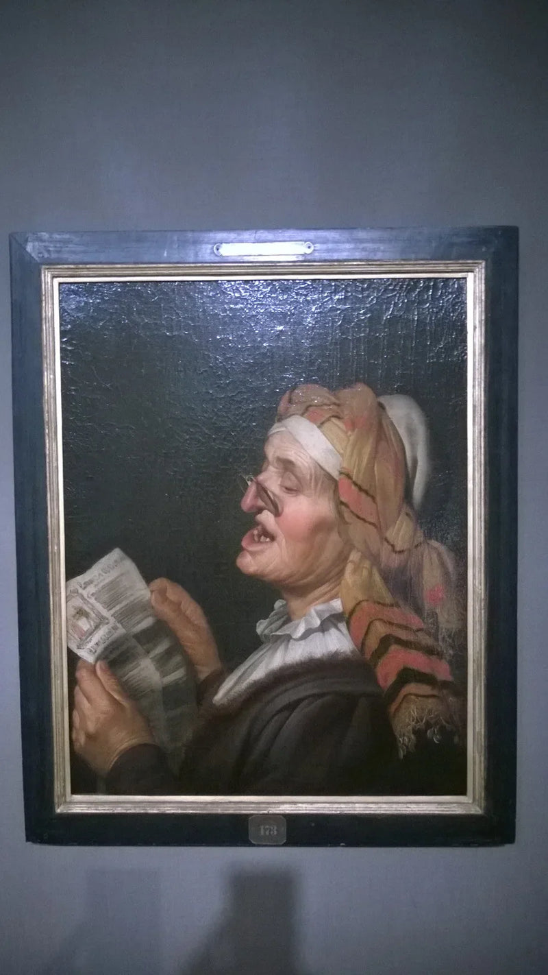 Uma idosa cantando - Gerrit van Honthorst