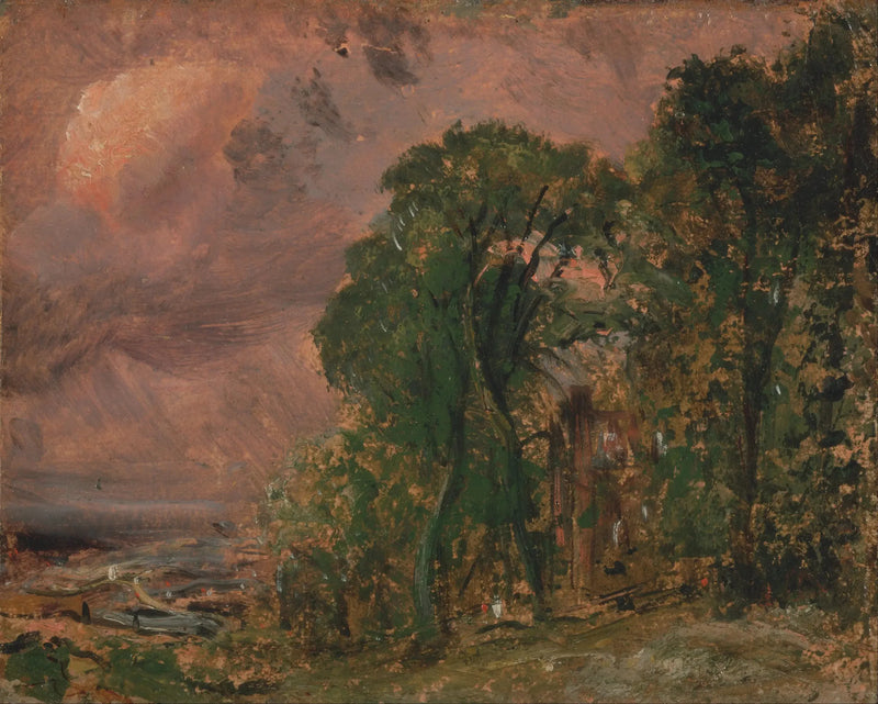 Uma vista em Hampstead em dia de tempestade - John Constable