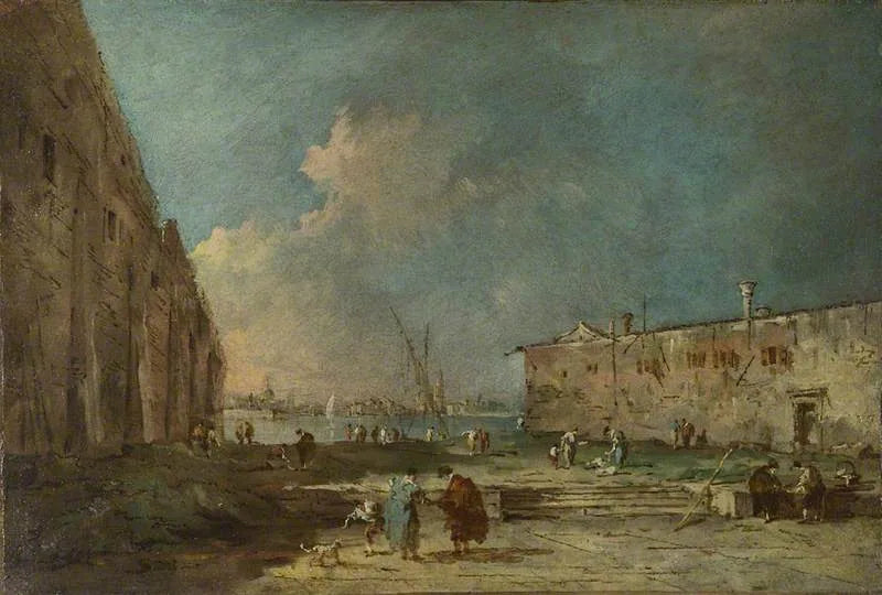 Uma vista perto de Veneza (?) - Francesco Guardi
