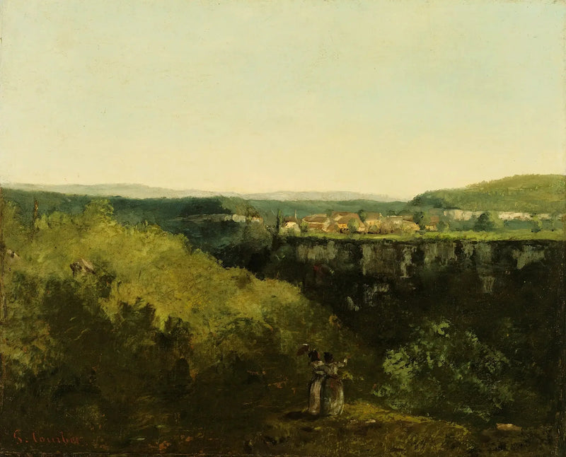 Uma vista do rio - Gustave Courbet