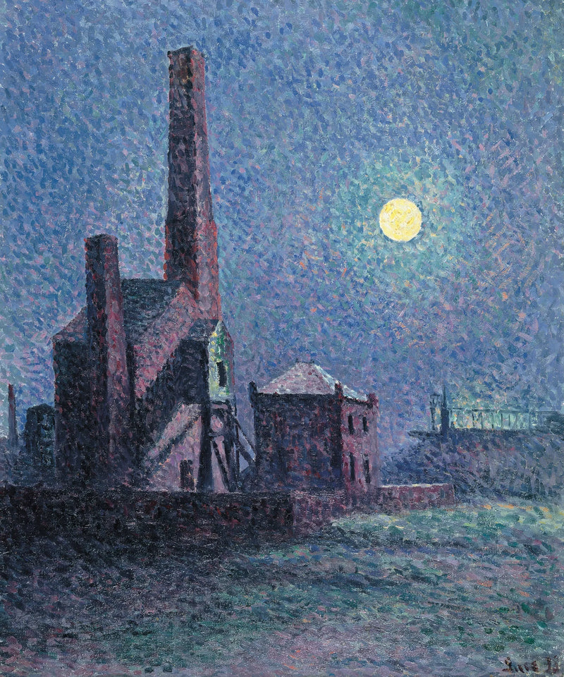 Fábrica ao luar - Maximilien Luce