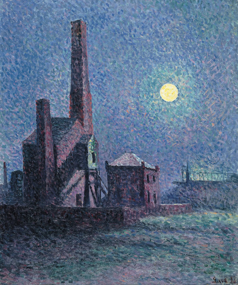 Fábrica ao luar - Maximilien Luce