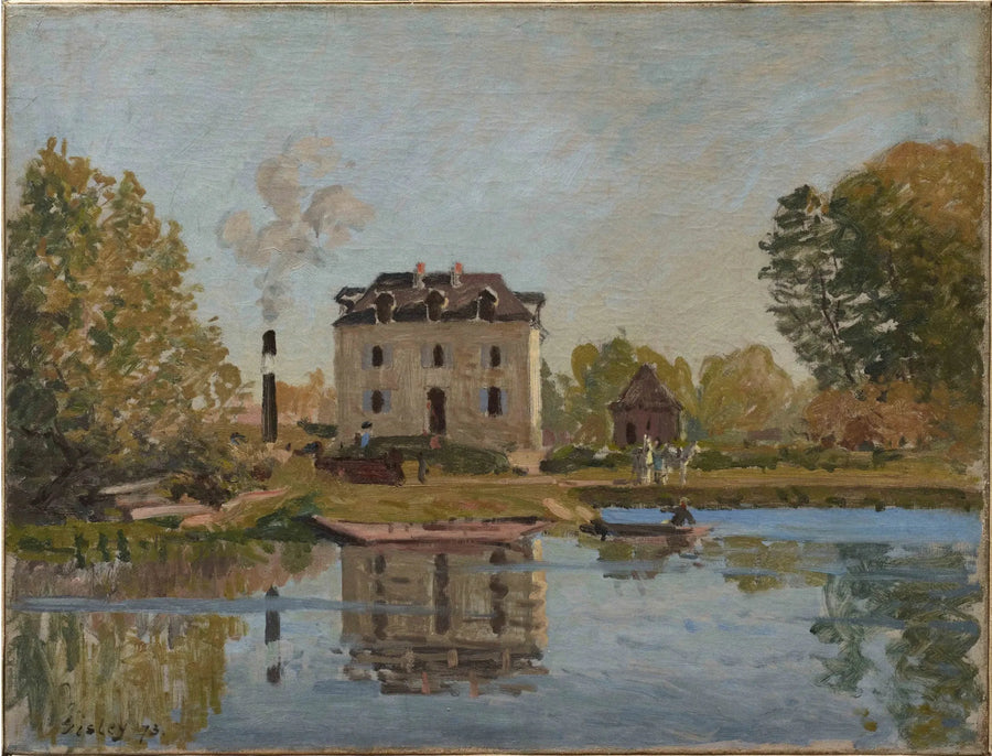 Fábrica às margens do Sena, Bougival - Alfred Sisley