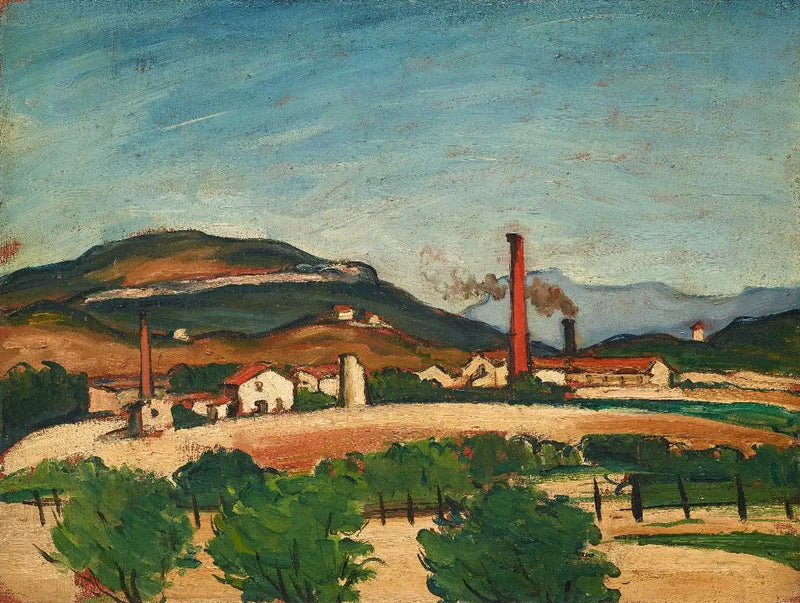 Fábricas perto do Monte de Cengle - Paul Cézanne