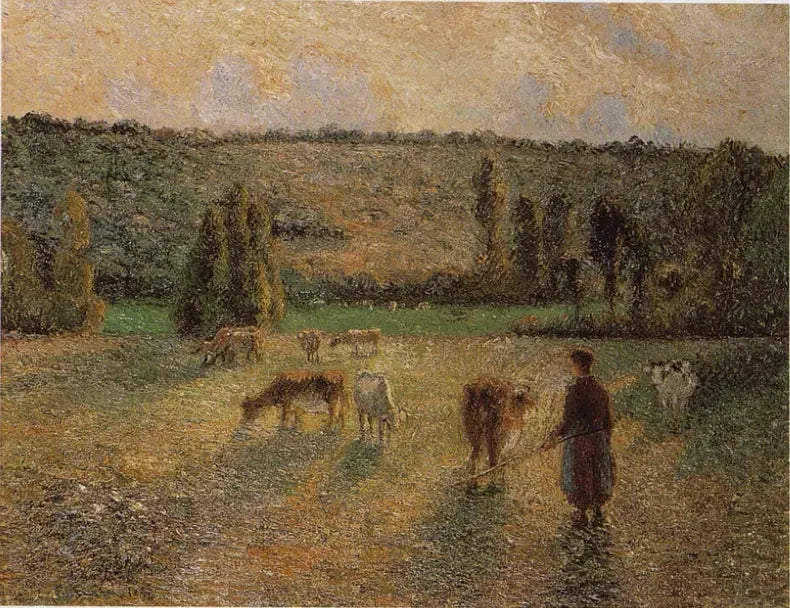 Vaca em Éragny - Camille Pissarro