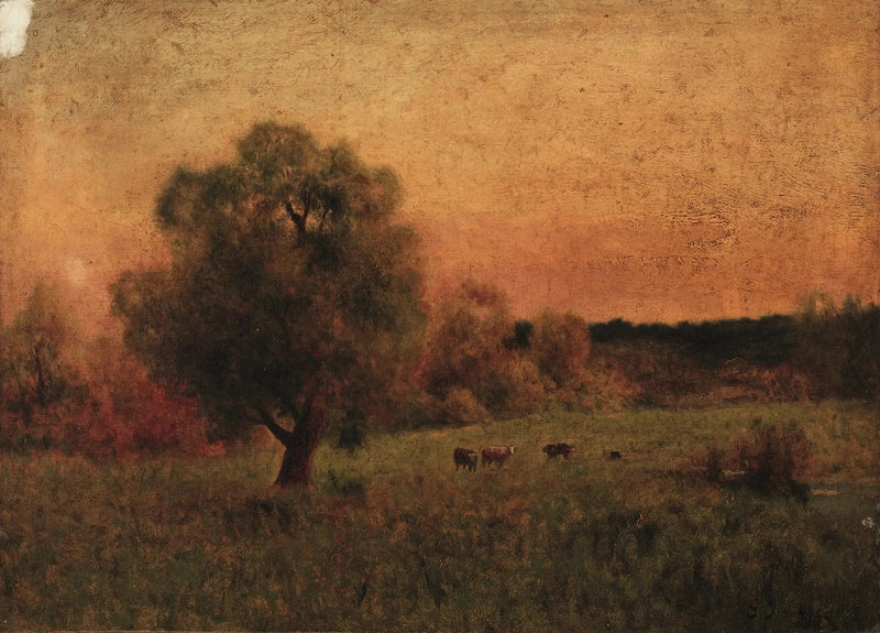  Vacas em um campo - George Inness